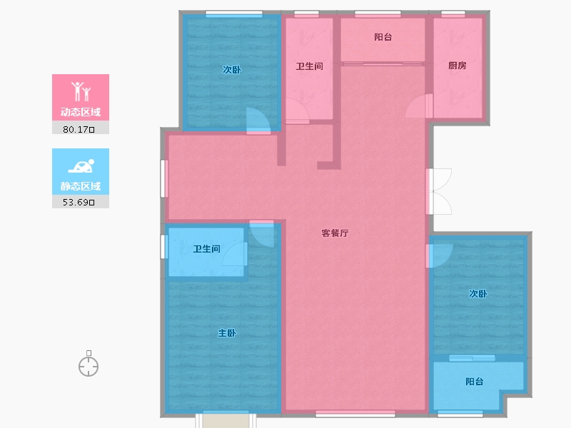 山东省-潍坊市-城投君悦府-120.18-户型库-动静分区