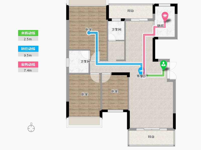 湖南省-怀化市-景东·黔阳府-112.60-户型库-动静线