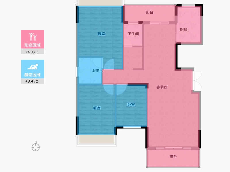 湖南省-怀化市-景东·黔阳府-112.60-户型库-动静分区