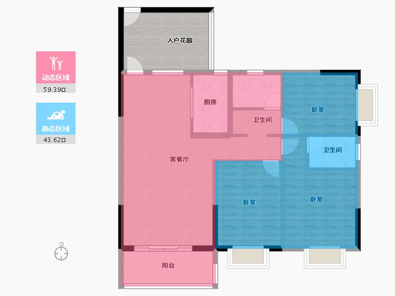 广东省-江门市-腾基·御苑-104.70-户型库-动静分区