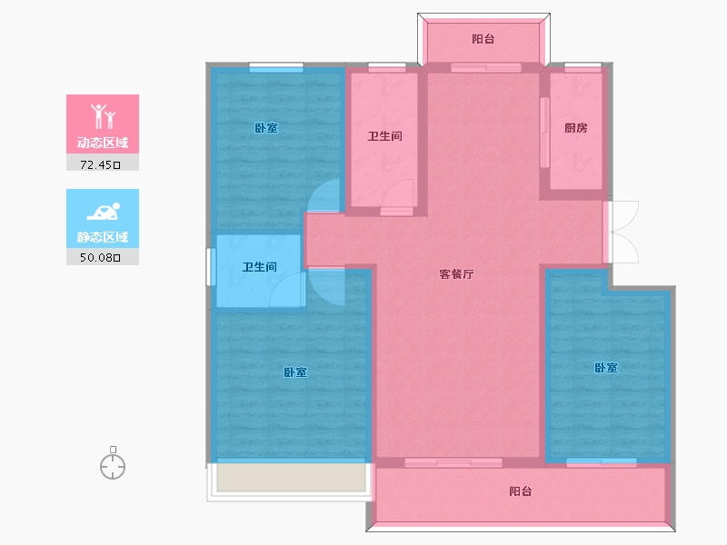 河南省-周口市-众恒华府-110.01-户型库-动静分区