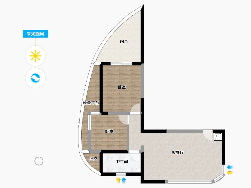 广东省-惠州市-九铭屿海-67.87-户型库-采光通风