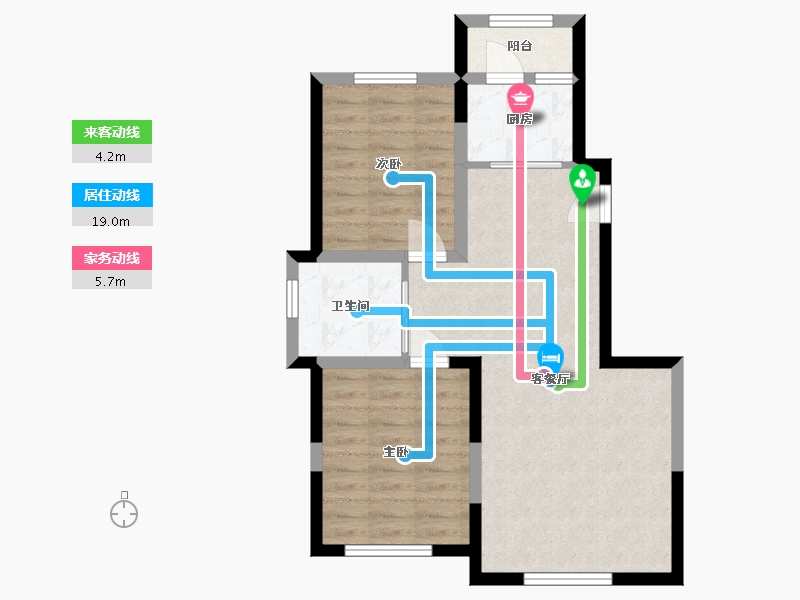 吉林省-长春市-新龙枫丹九里-62.46-户型库-动静线