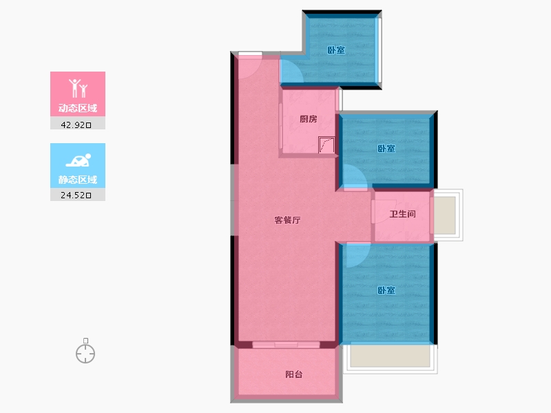 广东省-湛江市-海怡湾-59.24-户型库-动静分区