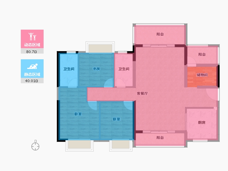 广东省-江门市-融创望江府-108.44-户型库-动静分区