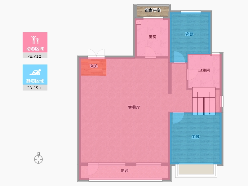 吉林省-长春市-大众置业净月深水湾-93.81-户型库-动静分区