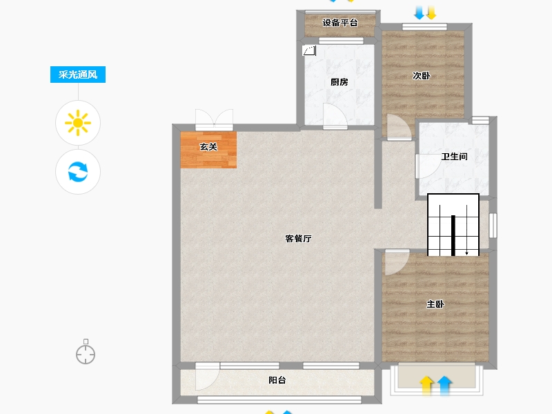 吉林省-长春市-大众置业净月深水湾-93.81-户型库-采光通风