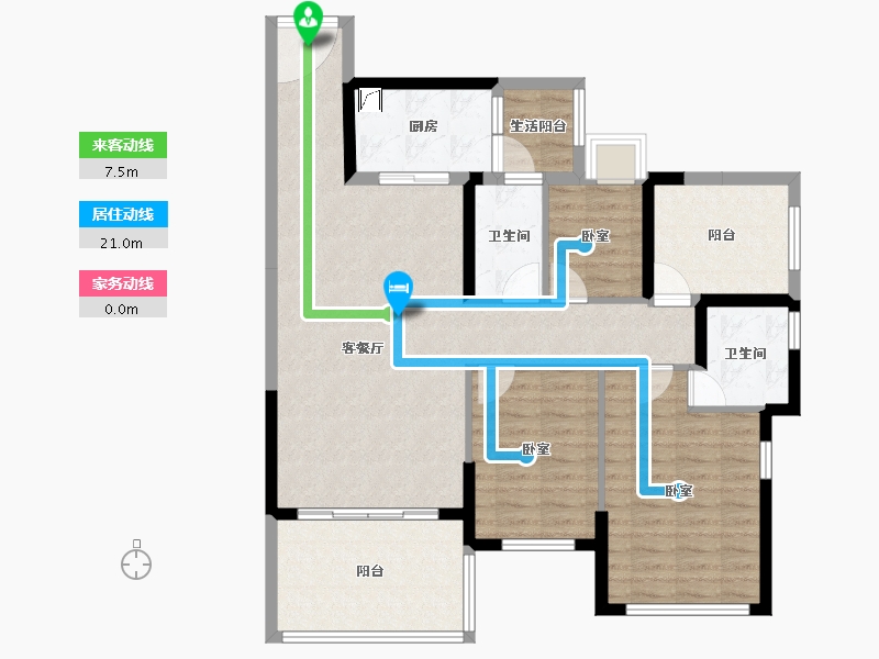 广东省-湛江市-华和南国茗苑-101.99-户型库-动静线