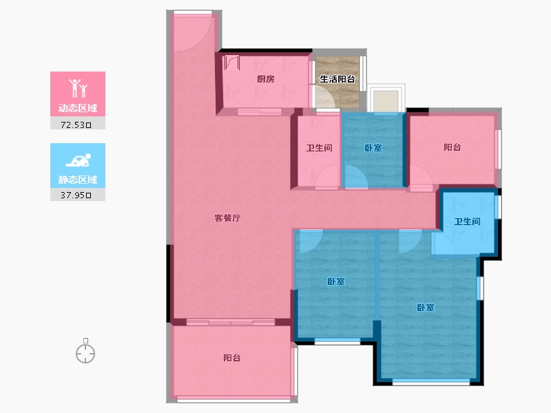 广东省-湛江市-华和南国茗苑-101.99-户型库-动静分区