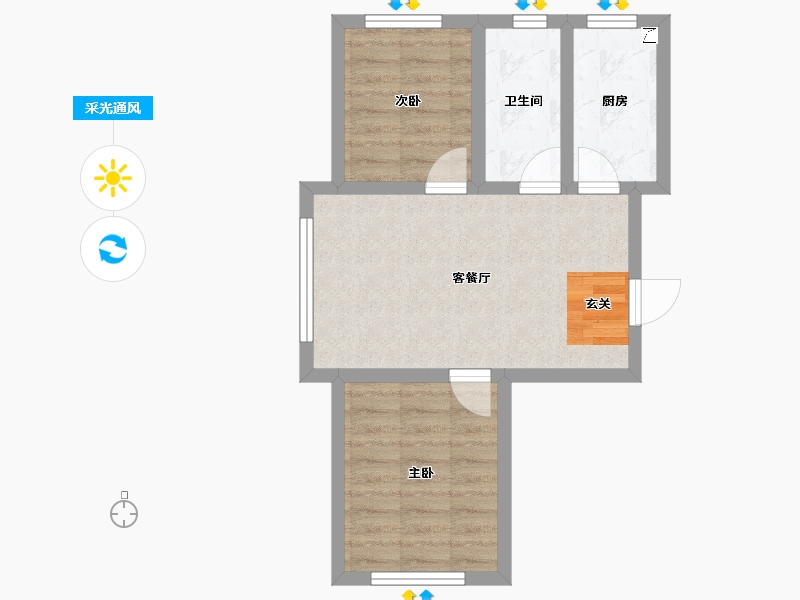 吉林省-长春市-华方状元府-48.47-户型库-采光通风