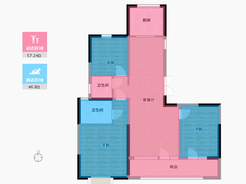 山东省-潍坊市-泽信天著-92.80-户型库-动静分区