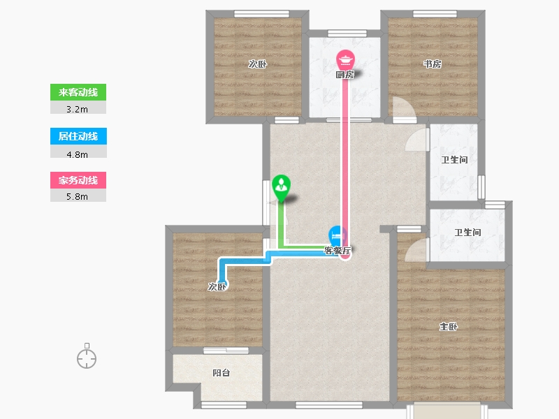 山东省-潍坊市-城投君悦府-107.99-户型库-动静线