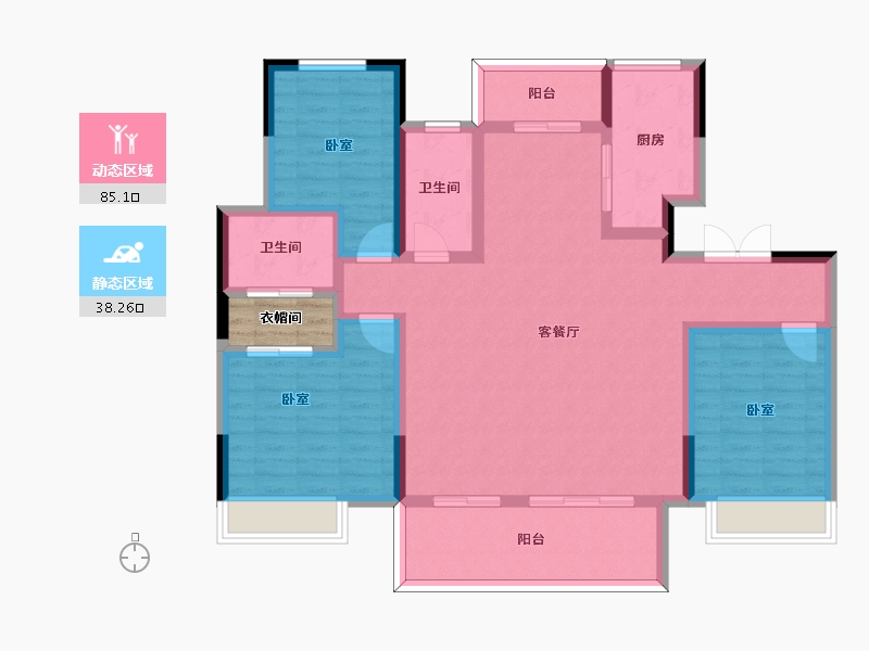 河南省-周口市-鹿邑建业城君邻府-113.39-户型库-动静分区