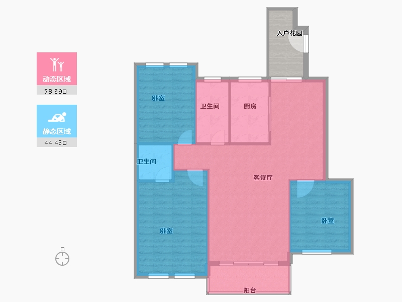 湖南省-怀化市-景东·黔阳府-100.50-户型库-动静分区