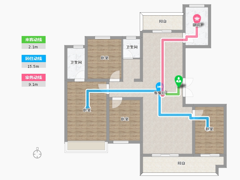 河南省-周口市-升源·澜庭叙-129.86-户型库-动静线