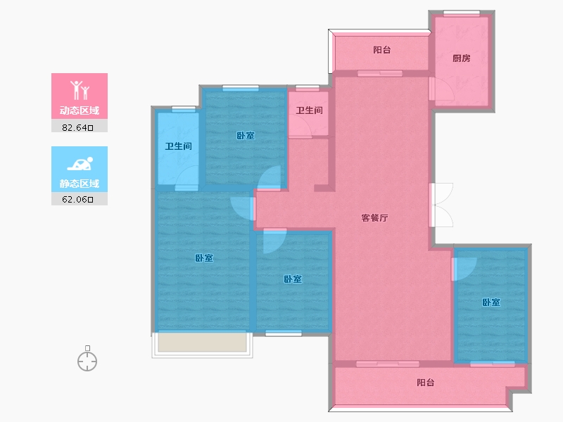 河南省-周口市-升源·澜庭叙-129.86-户型库-动静分区