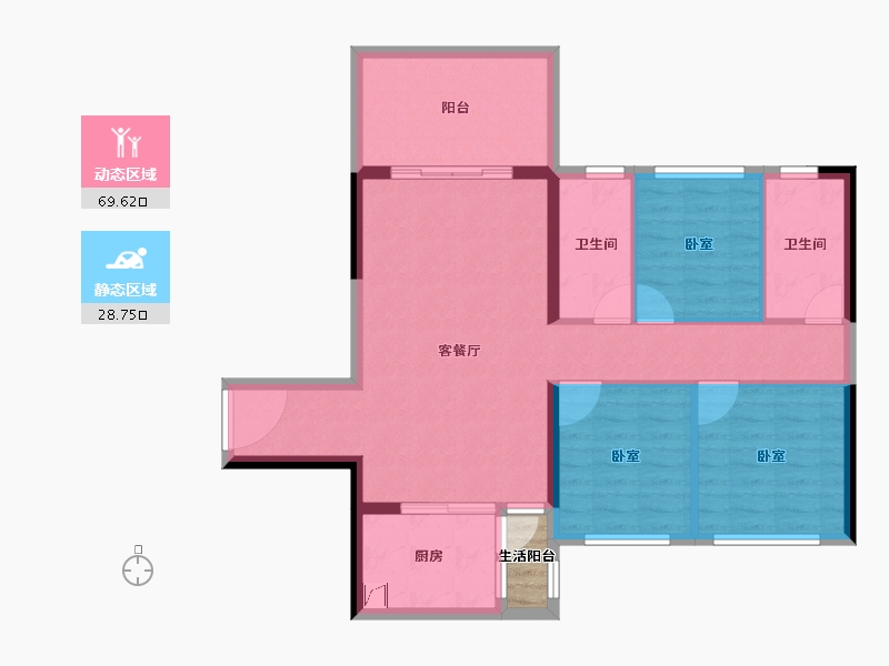 广东省-湛江市-华和南国茗苑-90.24-户型库-动静分区