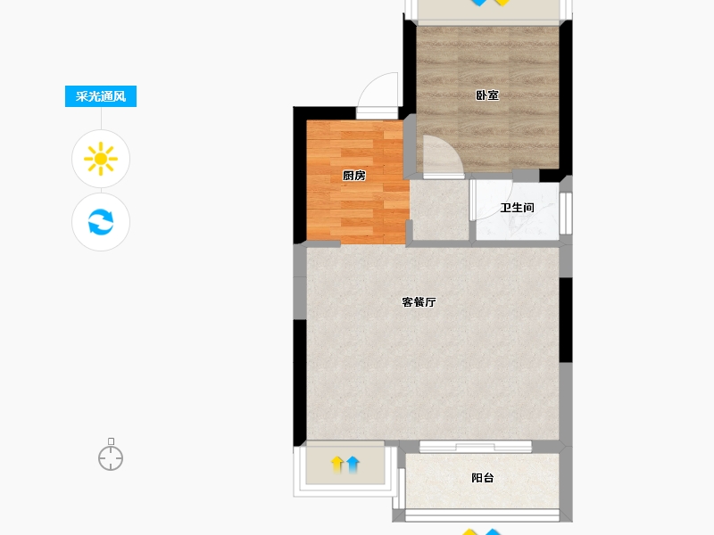 广东省-江门市-泉林黄金小镇-37.64-户型库-采光通风