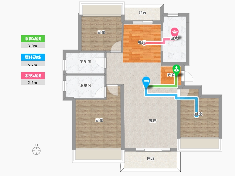 河南省-信阳市-中浙·春风十里-91.10-户型库-动静线