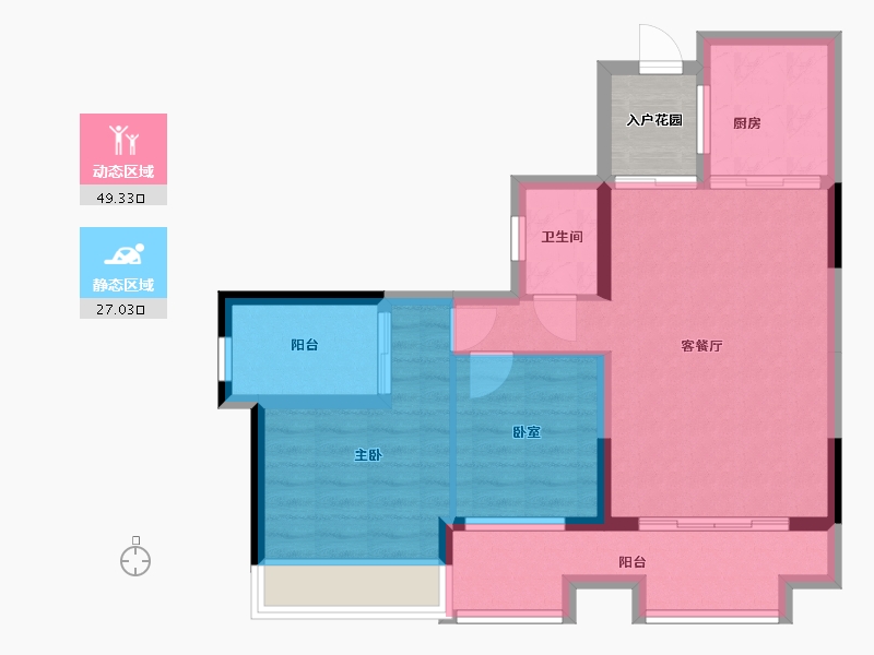 广东省-广州市-佳兆业金域天下-70.96-户型库-动静分区