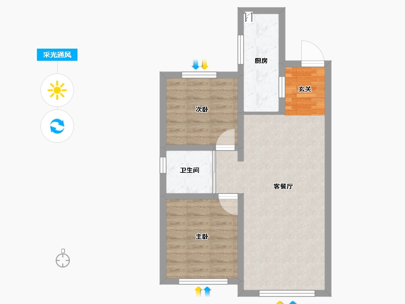 吉林省-长春市-华方状元府-57.56-户型库-采光通风