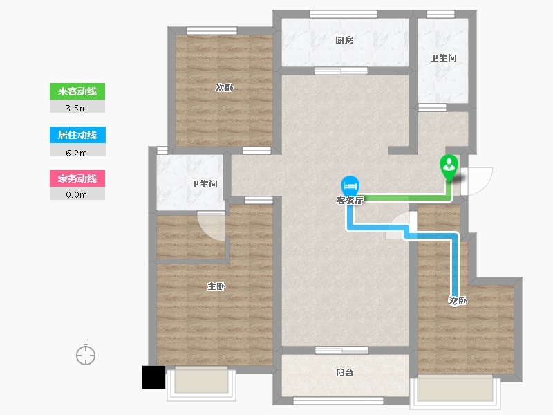 山东省-潍坊市-紫玉兰亭-100.01-户型库-动静线