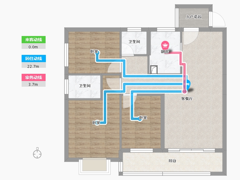 湖南省-怀化市-蔚蓝水岸-85.16-户型库-动静线