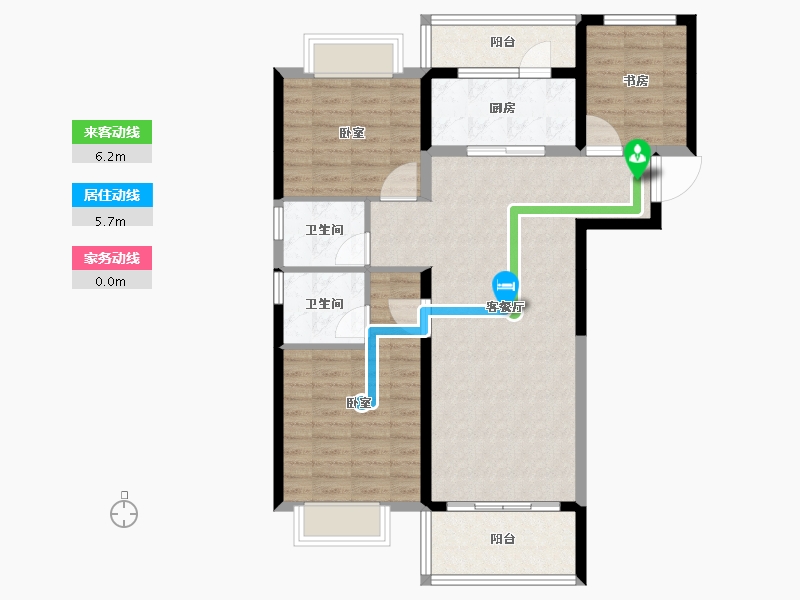 湖南省-怀化市-怀化·碧桂园-91.53-户型库-动静线