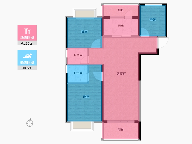 湖南省-怀化市-怀化·碧桂园-91.53-户型库-动静分区