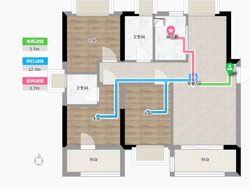 福建省-福州市-大唐书香世家-69.99-户型库-动静线