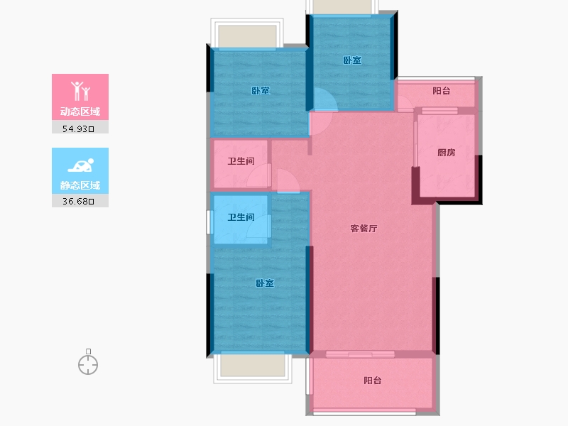 湖北省-武汉市-佳阳大都府-81.68-户型库-动静分区