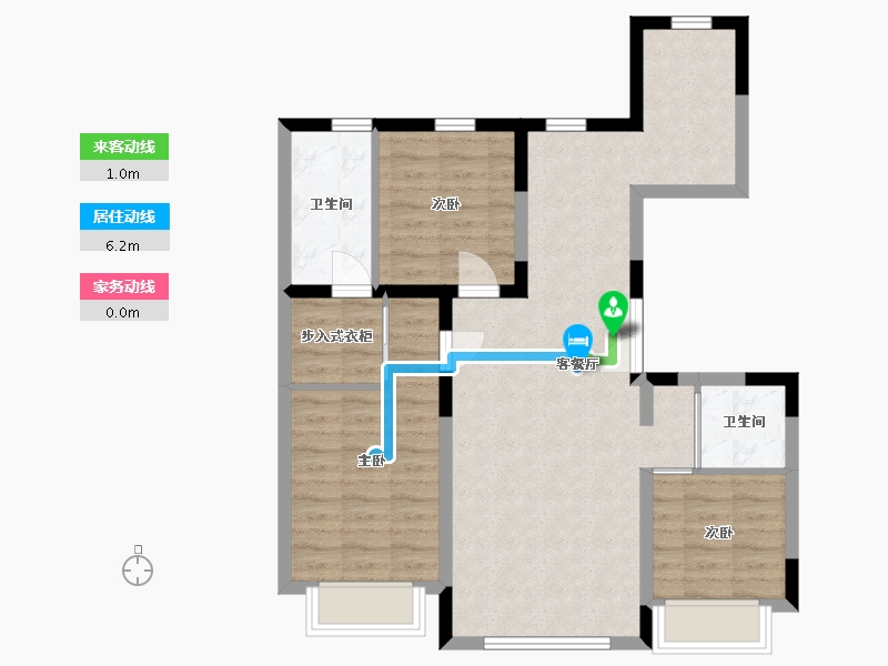 吉林省-长春市-良品柏宏筑福里-79.94-户型库-动静线