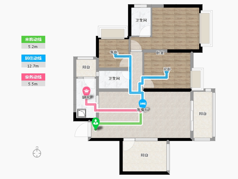 广东省-广州市-宏宇天御江畔-98.00-户型库-动静线