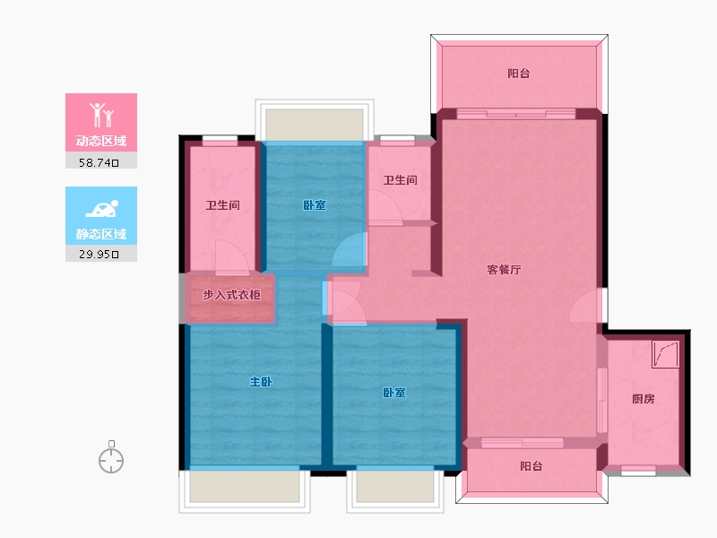 广东省-惠州市-海伦堡·熙岸-77.99-户型库-动静分区