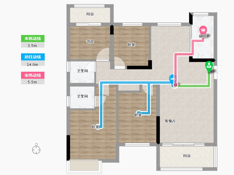 湖南省-怀化市-洪江江东府-101.82-户型库-动静线