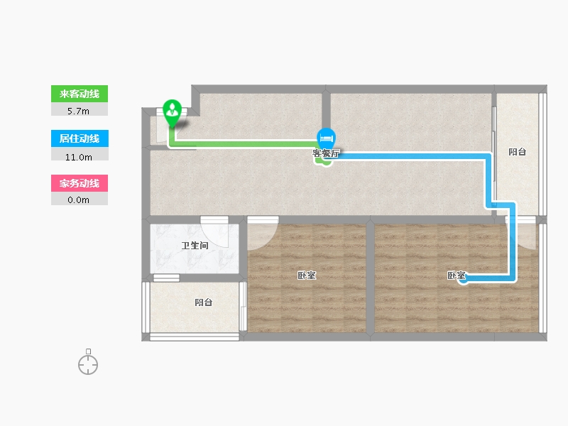 湖南省-怀化市-阳光水岸·南铁1品城-82.36-户型库-动静线