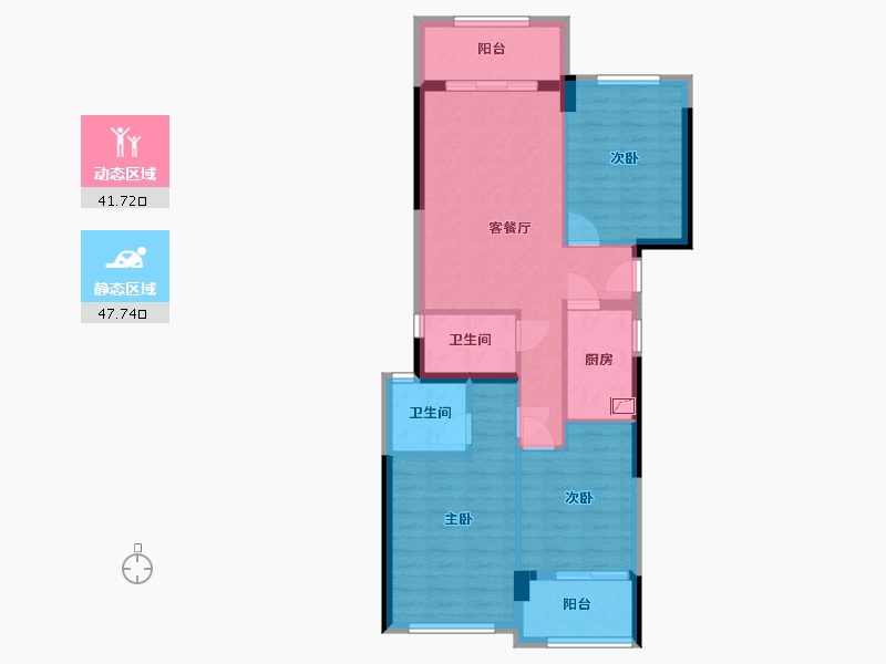 福建省-福州市-名城紫金轩-79.72-户型库-动静分区