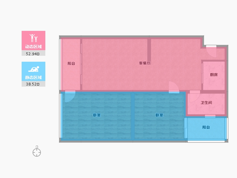 湖南省-怀化市-阳光水岸·南铁1品城-81.95-户型库-动静分区