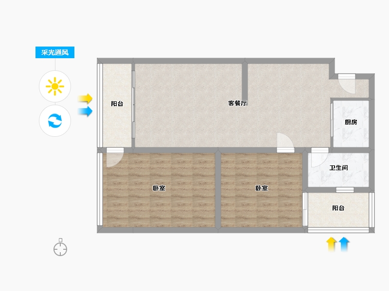 湖南省-怀化市-阳光水岸·南铁1品城-81.95-户型库-采光通风