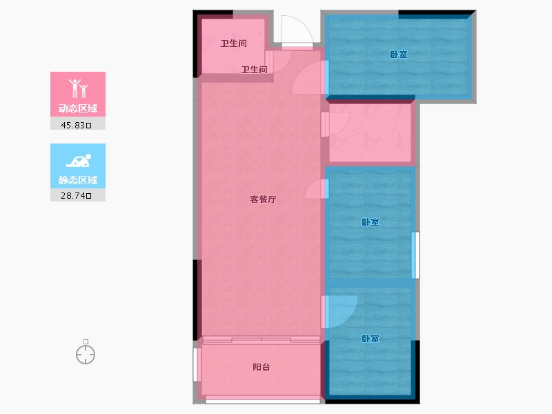 湖南省-郴州市-天邦宜章城-66.12-户型库-动静分区