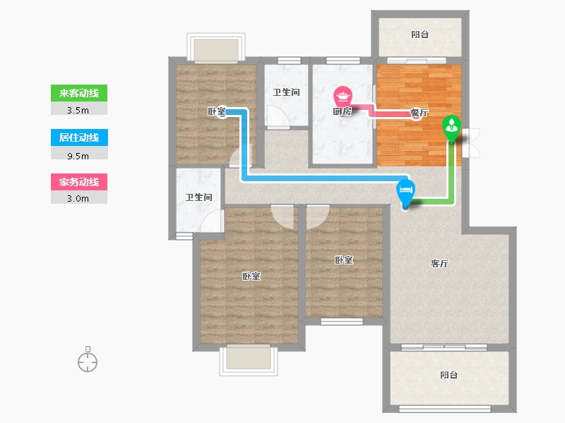 湖南省-衡阳市-楚江大厦-101.57-户型库-动静线