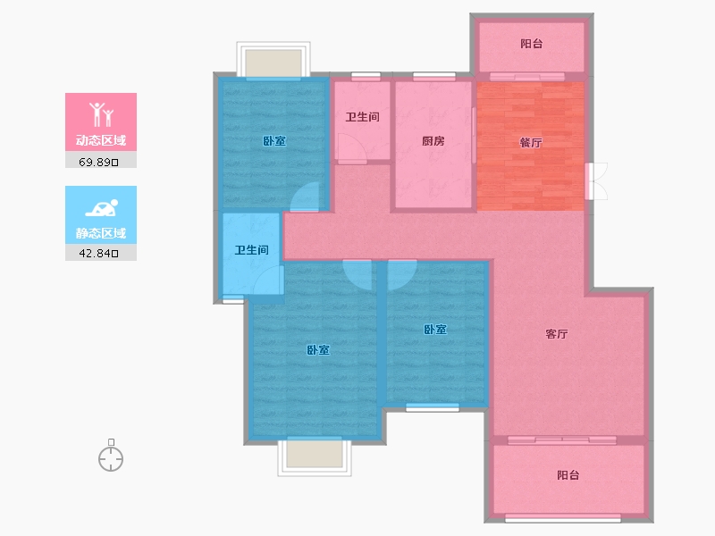 湖南省-衡阳市-楚江大厦-101.57-户型库-动静分区