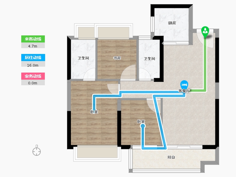 湖南省-长沙市-红星天铂-78.00-户型库-动静线