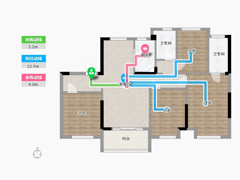 福建省-福州市-蓝光阳光城璟月-102.00-户型库-动静线