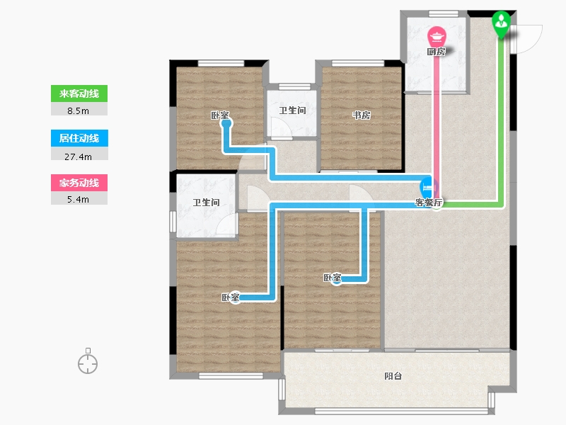 湖南省-常德市-国府大院-153.47-户型库-动静线