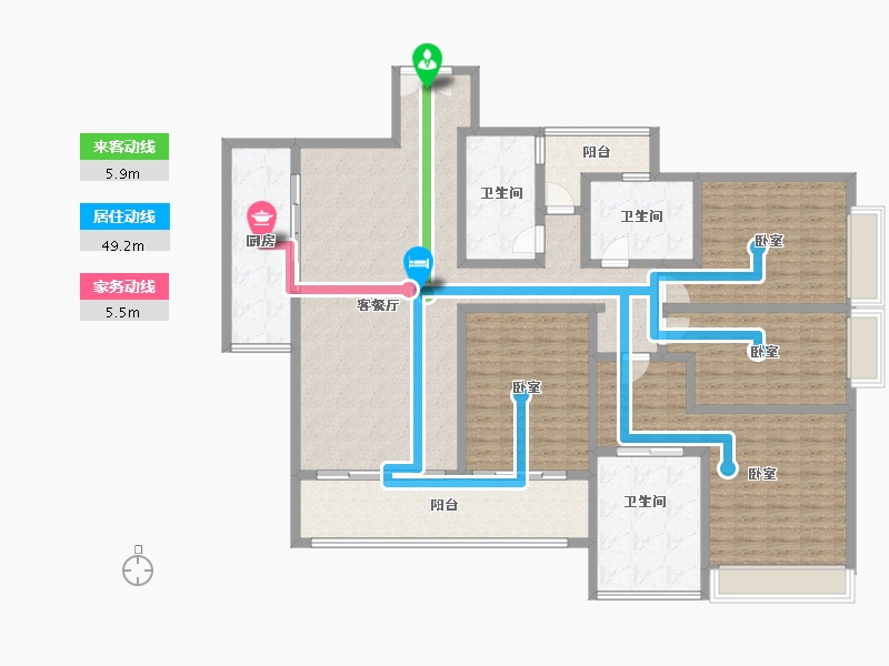 广东省-广州市-西关海·云墅198-183.08-户型库-动静线