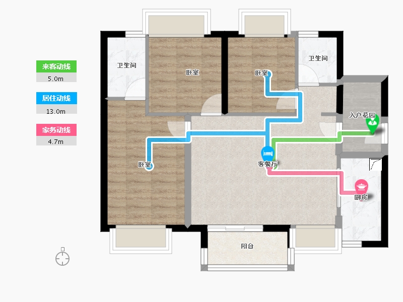 广东省-佛山市-三水时代倾城-73.29-户型库-动静线