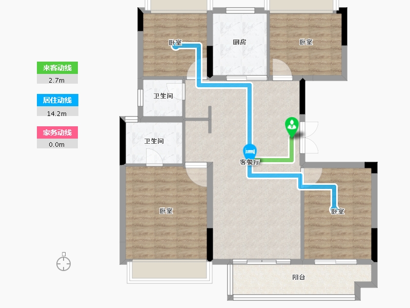 湖南省-长沙市-红星天铂-103.00-户型库-动静线