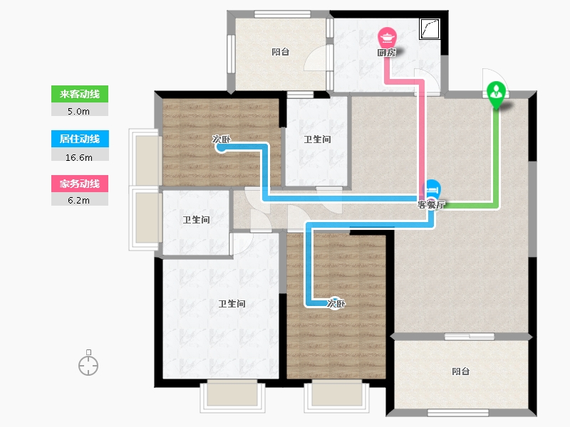 湖南省-长沙市-碧桂园天玺湾-122.00-户型库-动静线