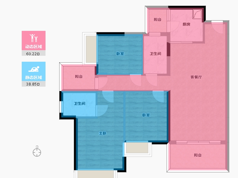 广东省-惠州市-奥园誉山湖-88.12-户型库-动静分区